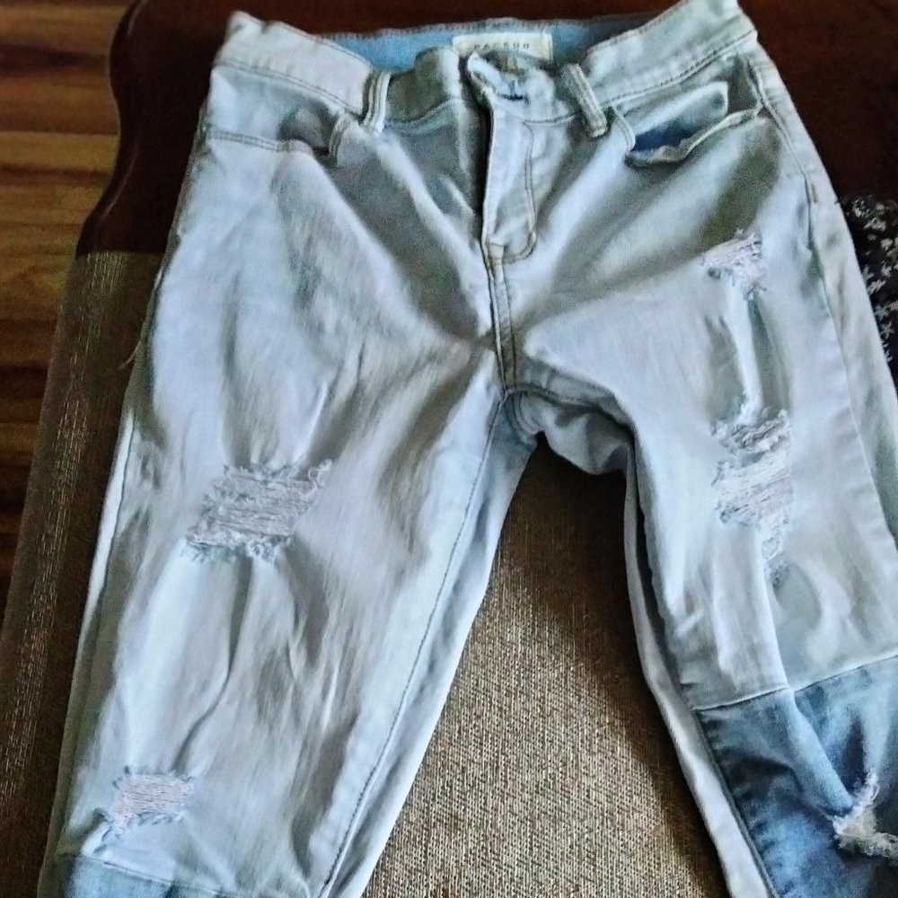 Light Blue patchwork jeans